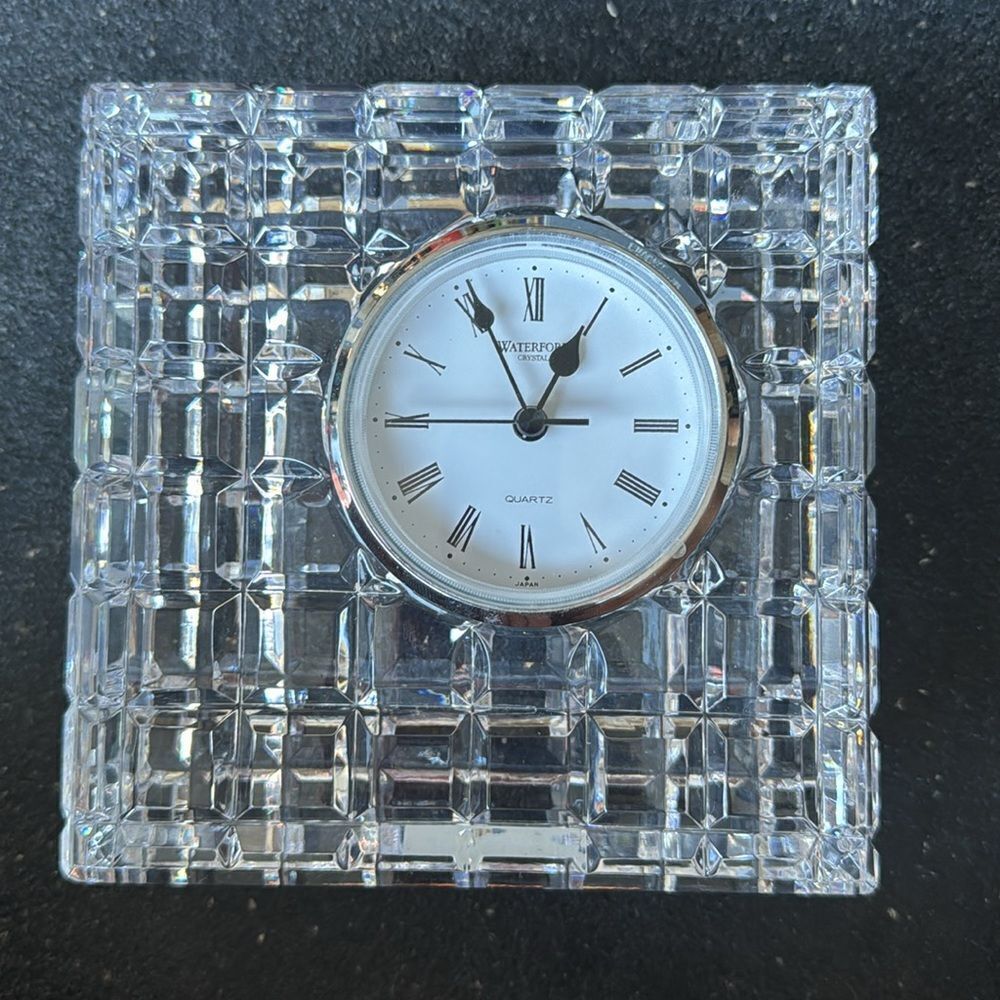 Waterford Crystal Large Offset Square Clock